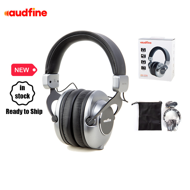 Audfine AH1775 Over Ear Stereo Monitor Headphones with Deep Bass Comfortable Pad for Recording Instruments Mixing