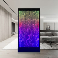 Décoration intérieure, mur de bulles en acrylique avec LED, lumières changeantes de couleur, télécommande sans fil, taille personnalisable, pour le sol