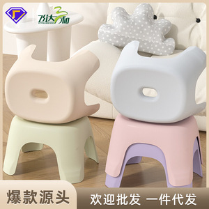 Feida Sanhe <b>Plastic</b> Bath <b>Stool</b> Light Green Thickened Non Slip Toilet Seat For Kids And Adults Stackable Design - Product Image 4