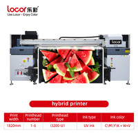 Locor 1,8 m 6ft 3-6 uds EPS0N I3200 cabezas UV impresión plana PVC rígido Banner papel tapiz cuero UV máquina de impresora híbrida