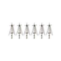 Pointe de flèche fixe à 2 lames en acier forgé 100 grains pour la chasse à l'arc recurve – Accessoire d'archerie