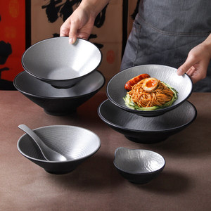 Xiangyuan <b>melamine</b> tableware <b>plates</b>, commercial creative thickened round <b>plates</b>, hotel hot pot buffet plating, restaurant - Product Image 4