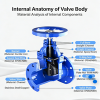 Nouveau produit Vanne à opercule hydraulique électrique en fonte ductile avec siège métallique PN16 Dn50 Dn80