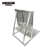 Barrières de foule pliables de scène Barrières de protection en aluminium Support de barrière de contrôle de foule de concert OEM