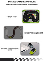 Voiture de course miniature RC 1:64 avec simulation de phares LED, voiture de drift de poche