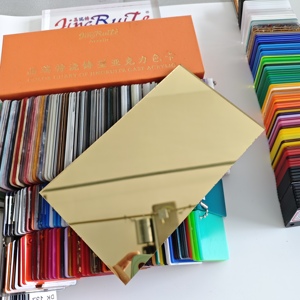 Pellicola Acrilica a Specchio Opaca Anti-Impronta Oro Champagne 1,5mm Servizio di Taglio Personalizzabile per Rivestimento di Scatole Regalo di Lusso - Product Image 1