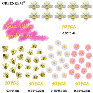 10PCS Bolsa Y2K Estilo 3D Decoraciones <span class=keywords><strong>de</strong></span> <span class=keywords><strong>uñas</strong></span> Art Golden Bee Daisy Floral Mix Shape Alloy Nail Charms a granel - Product Image 5