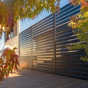 Cercas de Jardín de Listones Verticales de Privacidad en Aluminio, Panel de Compuesto de <span class=keywords><strong>Madera</strong></span> y Plástico (WPC) <span class=keywords><strong>para</strong></span> Exteriores y <span class=keywords><strong>Enrejados</strong></span>, Bricolaje - Product Image 2