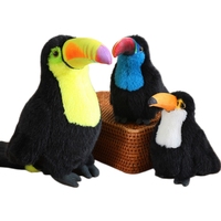 Peluches de Tucans à Grande Bouche, Jouets en Peluche d'Oiseaux Sauvages du Zoo, Vente en Gros