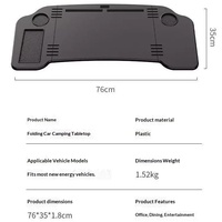 Table pliable pour ordinateur portable à fixer sur le siège passager, pour utilisation en stationnement, travail léger, voyage, camping en voiture pour Tesla Model 3 & Model Y