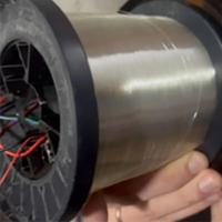 Fibra Óptica Desnuda Wirenet de 10 km para Drones, Fibra Óptica Monomodo SM de 0.4 mm con Búfer Ajustado, Fibra Óptica Desnuda Invisible para Comunicación
