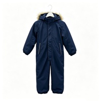 Combinaison de ski pour enfants personnalisée, une pièce, avec capuche en fourrure, imperméable, coupe-vent, chaude, fermeture éclair, pour garçons et filles, combinaison de neige