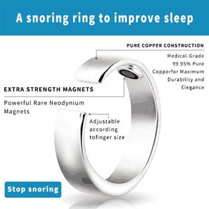 Anel Magnético para Auxílio ao Sono, Tratamento de Acupressão para Ronco, Anel Magnético Elegante para Dispositivo <span class=keywords><strong>Anti</strong></span>-Ronco - Product Image 4