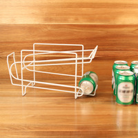Porte-canettes double couche en fil métallique pour comptoir de cuisine/étagère à boissons de bureau Organisateur de canettes pour réfrigérateur
