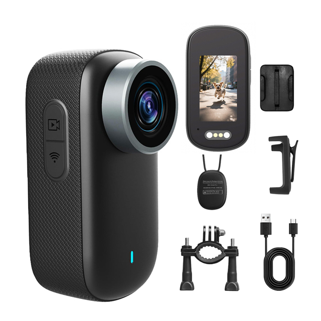 CPT Mini Body Worn WiFi 4K Vlog Camera CMOS 1.47'' LCD Screen Durable Magnet Wearable Sports Cam 30m Waterproof TF Card Cycling