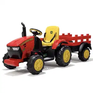 Hot Model Nieuwe Rit Op Tractor Elektrische Kids Batterij Speelgoed Auto Tractor Met Trailer