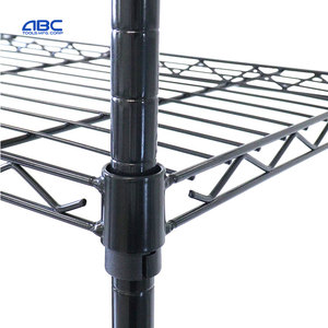 Étagère d'angle d'organisation noire à 5 niveaux robuste étagère de rangement en fil métallique en <span class=keywords><strong>cube</strong></span> métallique industriel avec étagères réglables - Product Image 2