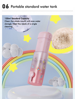 Mini Hydropulseur Portable pour Enfants, Design Animal Mignon avec Fenêtre - Étanche IPX7, Modes Doux pour les 6 ans et plus, Idéal pour les Voyages
