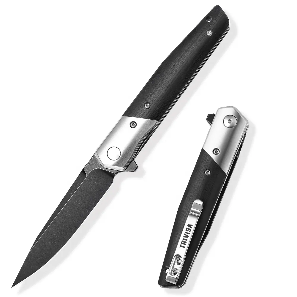 High Quality Promotion Black Bohler K110 Edc Daily Cutter Knives Multifunctional Outdoor Folding Pocket Knife with Clip