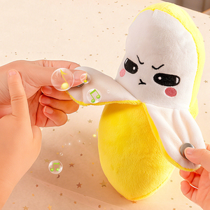 Juguete de Peluche Educativo Musical para Bebés, Piano de Frutas, Algodón PP Bordado, Súper Suave, con Sonido Inductivo, Plátano - Product Image 2