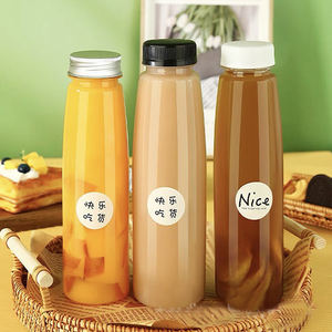300ml 500ml Transparent PET Disposable Beverage Bottles with Screw Cap for Soda Milk <b>Tea</b> Cold <b>Brew</b> Juice Coffee - Product Image 3