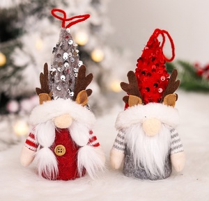 Nuovo ciondolo di natale ornamenti nani decorazione del partito gnomo bianco regali Mr e Mrs ornamenti per bambole Led gnomi di natale senza volto - Product Image 3