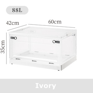 Thùng & Hộp Đựng Bằng Nhựa Chắc Chắn Hộp Đựng Gấp Gọn Có Thể Xếp Chồng Lên Nhau Có Nắp Phòng Khách Phòng Ngủ - Product Image 1