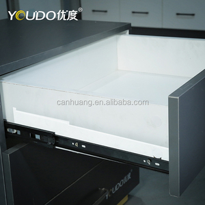 YOUDO Factory 3-Fold extensión completa rodamiento de bolas amortiguador hidráulico cierre suave cajón corredor cajón deslizante para armarios de muebles - Product Image 1