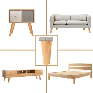 Patas de mesa de madera maciza personalizadas, patas de armarios de madera modernas, patas de mesa de madera duraderas de fácil instalación para uso en muebles