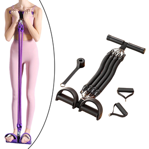 Cuerda Elástica Desmontable <span class=keywords><strong>de</strong></span> 4 Tubos para Gimnasio en Casa, Yoga, Pedal Multifuncional, Set <span class=keywords><strong>de</strong></span> Bandas <span class=keywords><strong>de</strong></span> Resistencia para Ejercicios <span class=keywords><strong>Abdominales</strong></span> - Product Image 4