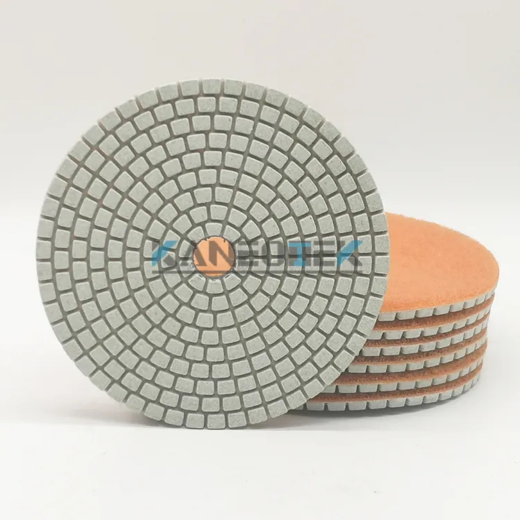 Livolo — tampon de polissage diamant, bondage en résine, 4 pouces, pour meuleuse d'angle humide et sèche, tampons pour pierre, granit, marbre et Quartz