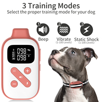Wiederauf ladbare Remote Beep Vibration der Eigenmarke Humane Shock Modi Pet Dog Trainings halsband