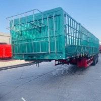 Semi-remorque utilitaire à ridelles ouvertes en acier, 2 ou 3 essieux, 40 tonnes, avec timon de tirage et train de roulement robuste
