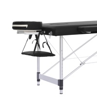 Tables de massage portables en alliage d'aluminium de marque OEM avec design pliable en cuir