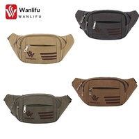 Nouvelle sacoche de taille pour homme en toile lavée durable avec fermeture à cordon pour le rangement du téléphone portable et du portefeuille, idéale pour le sport