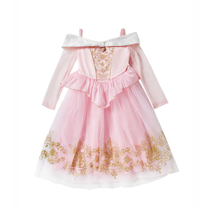 Vestido de Princesa Aurora, Liquidación de Stock, Calidad Premium, Transpirable, con Lentejuelas y Encaje, Hombros Descubiertos - Product Image 1