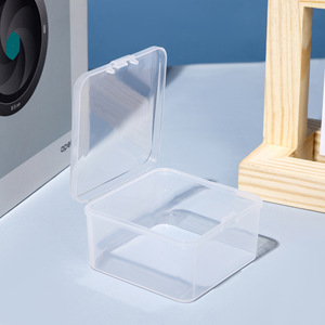 Caja de Almacenamiento de Plástico Transparente con Tapa Abatible para Herramientas, Clavos, Piezas del Hogar y Almacenamiento de Artículos - Product Image 1