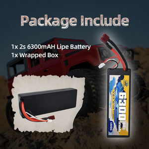 VSVAW 2S 7,6 V 6300mAh Lipo batería 80C estuche rígido con enchufe EC5 para RC coche barco vehículo Rally camión tanque Truggy Buggy partes - Product Image 6