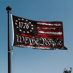 Drapeau We People <span class=keywords><strong>1776</strong></span>, 3x5 pieds, double face, 3 plis, polyester léger, drapeau patriotique vintage avec œillets en laiton, couleurs vives - Product Image 4