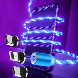 FCJ compatibile per Apple magnetico Streamer dati cavo che scorre luce per iPhone & Android tipo-C ottimizzato per cavi e fili - Product Image 1