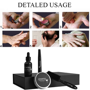Suojiajie — <span class=keywords><strong>Kit</strong></span> de soins pour la <span class=keywords><strong>barbe</strong></span>, ensemble de 4 pièces, vente en gros - Product Image 3