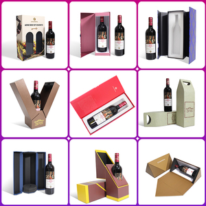 <span class=keywords><strong>Caja</strong></span> de cartón impresa con lámina de oro de lujo de gama alta para botella individual de <span class=keywords><strong>vino</strong></span> y embalaje de tequila Logotipo personalizado con tapa negra - Product Image 3