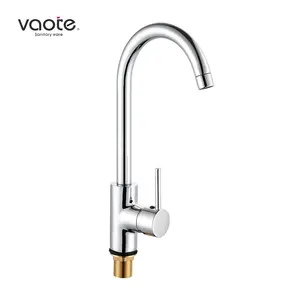 Single-Handle Copper Kitchen Mixer With Rotatable Outlet Pipe Deck Mounted Taps