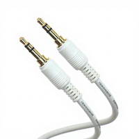 Cable de Extensión de Audio Estéreo de Alta Calidad, Chapado en Oro y Plata, PVC, Macho a Macho, 3.5mm TRS, 3 Polos, para Altavoces y Micrófonos