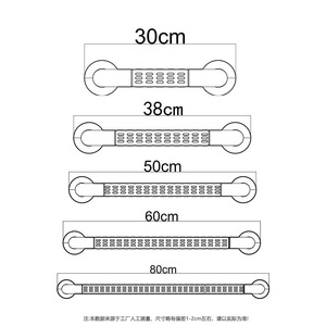 Barre d'appui de sécurité pour salle de bain, main courante antidérapante en acier inoxydable pour toilettes et douche, capacité de charge de 150 kg, design moderne HS-024A - Product Image 2