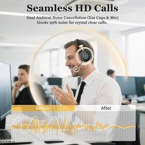 Mới có thể gập lại mic Tai nghe không dây Tai nghe bluetooth Ba chế độ kết nối bluetooth 5.3 + 2.4G kết nối không dây + 3.5 có dây - Product Image 5