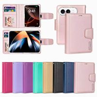 Dompet Lipat Kulit Minibook untuk iPhone Duo Fold, Penutup Ponsel Model Buku Kulit PU dengan Tempat Kartu, Dompet Multifungsi