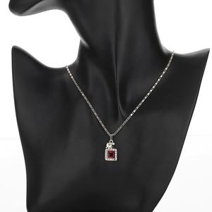 Hengdian Joyeria 세련된 18K 금도금 황동 사각 지르콘 귀걸이 목걸이 여성용 보석 세트 도매 - Product Image 4