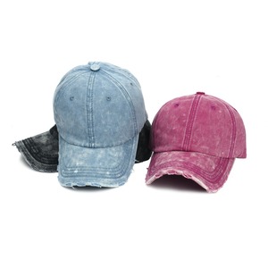 Sombrero de sarga de algodón lavado vintage en blanco al por mayor, gorra de béisbol sin estructura desgastada con logotipo bordado personalizado para hombres y mujeres - Product Image 3