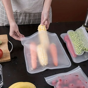 可重复使用的冷冻室硅胶食品级储物袋 Peva 密封可倒置一次性食品储物袋收纳套装 - Product Image 4